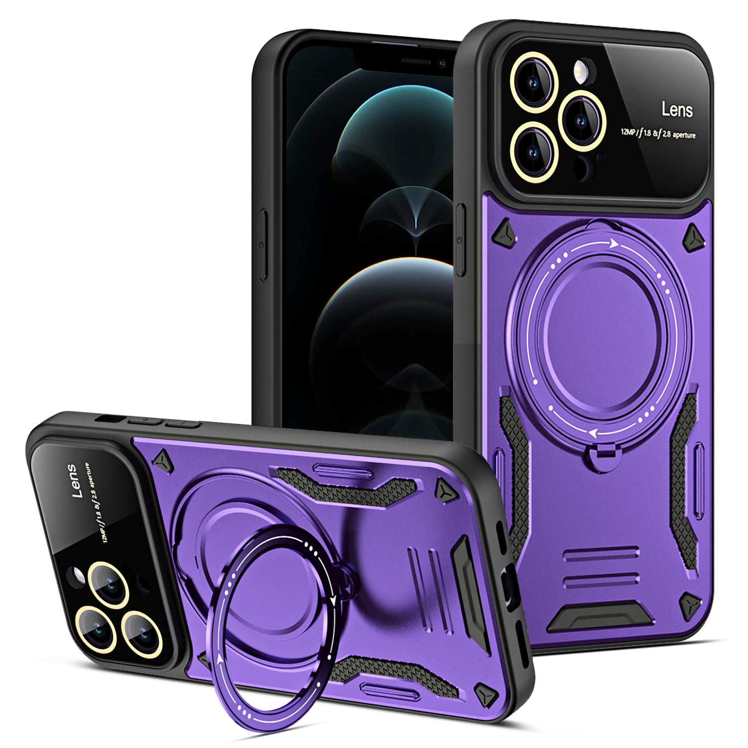 Rotating Kickstand Case for iPhone 12 Pro Max 6.7 inch Compatible with MagSafe PC TPU Phone Cover Rotating Kickstand Case for iPhone 12 Pro Max 6.7 inch Compatible with MagSafe PC TPU Phone Cover